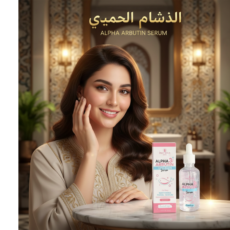 Precious Skin | Luminous Repair Serum with 3% Alpha Arbutin + Collagen | Dark Spot Corrector & Firming Treatment (50ml)