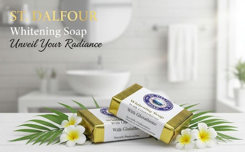 صابون سانت دالفور بالجلوتاثيون | تفتيح لطيف للبشرة لجميع أنواع البشرة Saint Dalfour Glutathione Soap | Gentle Skin Lightening for All Skin Types