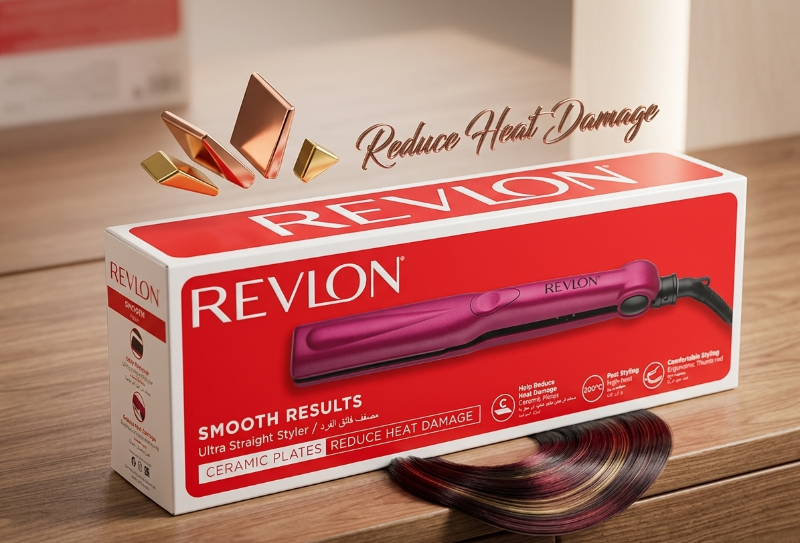 Revlon RVST2176 Ceramic Ultra Straight Hair Straightener: 200°C, 60-Second Heat-Up, Tangle-Free Cord