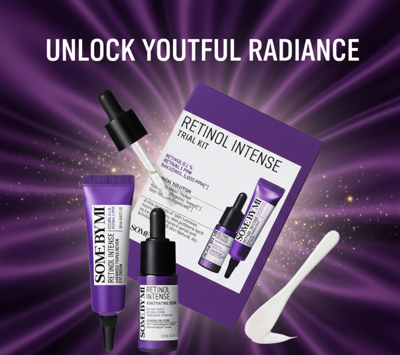 Some By Mi Retinol Intense Trial Kit | Retinol & Retinal Serum + Eye Cream | Anti-Aging Starter Kit for Sensitive Skin