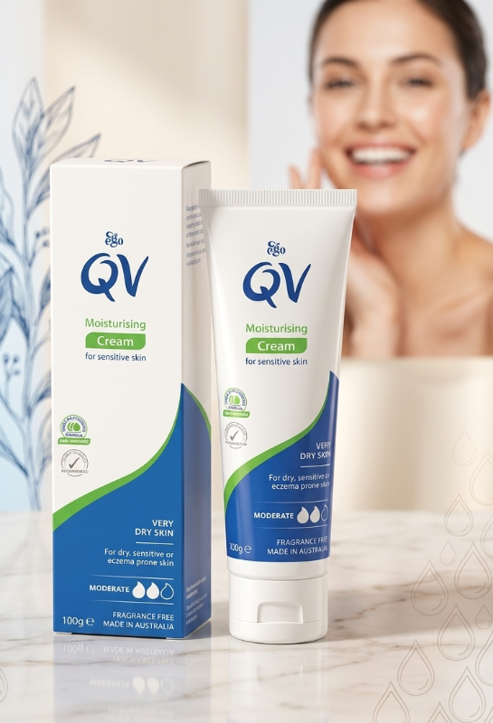 Ego QV Moisturising Cream: 24hr Hydration for Eczema, Psoriasis & Dry Sensitive Skin