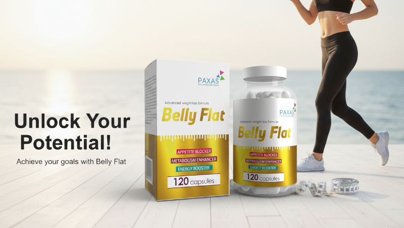 Paxas Belly Flat | Advanced Weight Loss Formula with Glucomannan, Garcinia & Natural Botanicals
