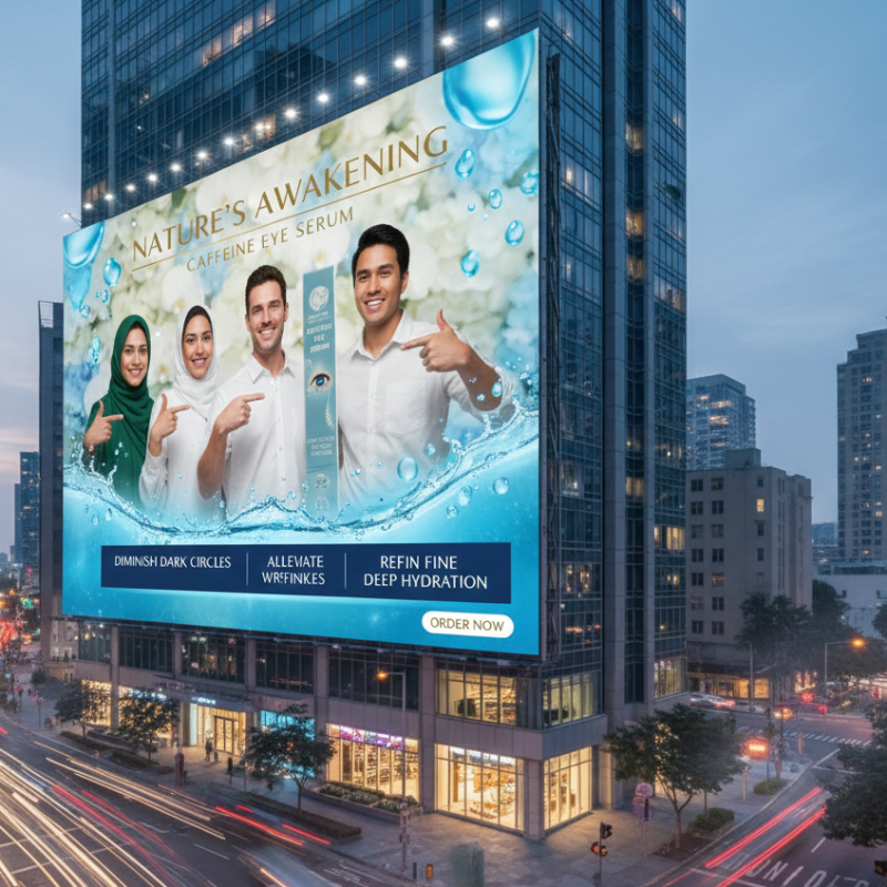 Elegant Skin 5% Caffeine Eye Serum with 360° Cooling Roller - Reduces Dark Circles, Puffiness & Wrinkles (20ml)