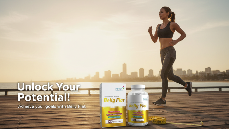 Paxas Belly Flat | Advanced Weight Loss Formula with Glucomannan, Garcinia & Natural Botanicals