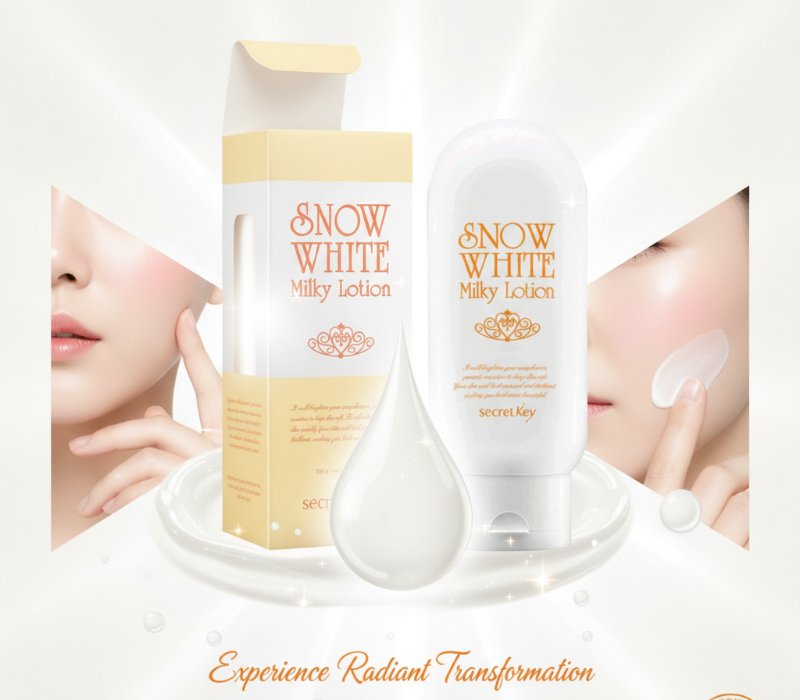 Secret Key Snow White Milky Lotion | Brightening & Hydrating Lotion | Niacinamide & Milk Protein | For Face & Body – Instant Milky Glow