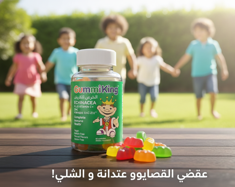 Gummi King Echinacea Plus Vitamin C & Zinc for Kids | Vegan Immune Support Gummies