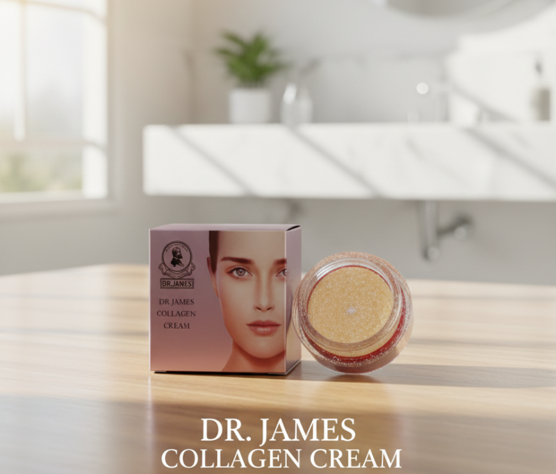 كريم الكولاجين من دكتور جيمس | تركيبة عشبية طبيعية 100% لتفتيح البشرة وحمايتها من الأشعة فوق البنفسجية وتقليل التجاعيد  
Dr. James Collagen Cream | 100% Natural Herbal Formula for Skin Brightening, UV Protection, and Wrinkle Reduction