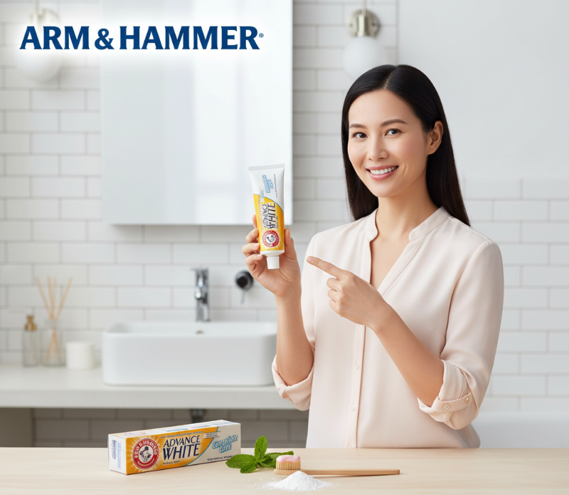 Arm & Hammer Advance White Complete Care Toothpaste 115g | Baking Soda & Peroxide | Fluoride Anti-Cavity, Tartar Control & Gentle Whitening