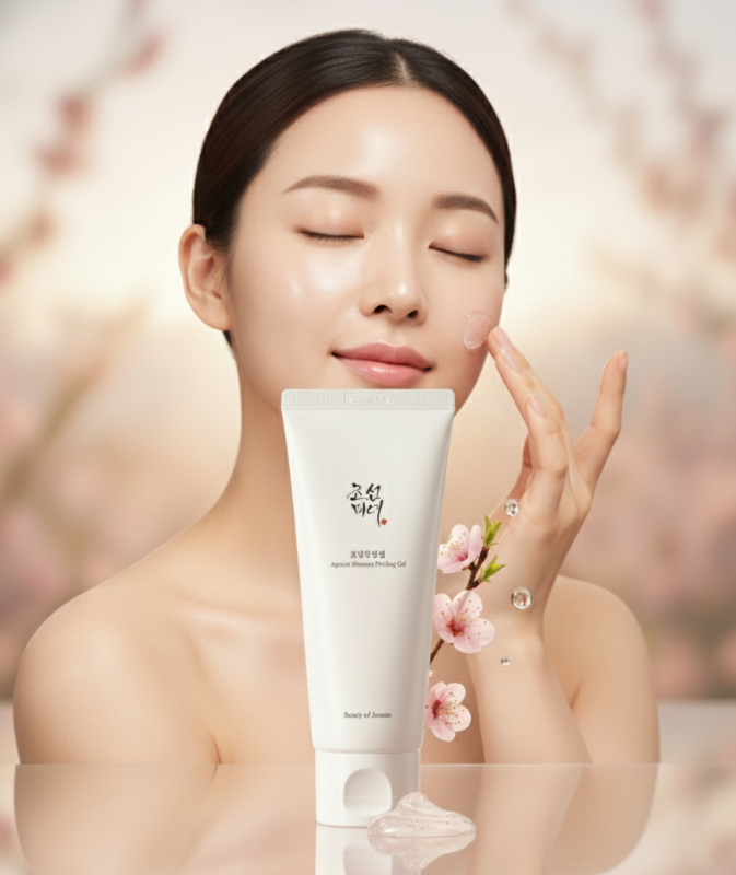 جل بيوتي جوسون لتقشير البشرة بزهر المشمش - مقشر لطيف للبشرة الحساسة         Beauty Joson Apricot Blossom Exfoliating Gel - Gentle Scrub for Sensitive Skin