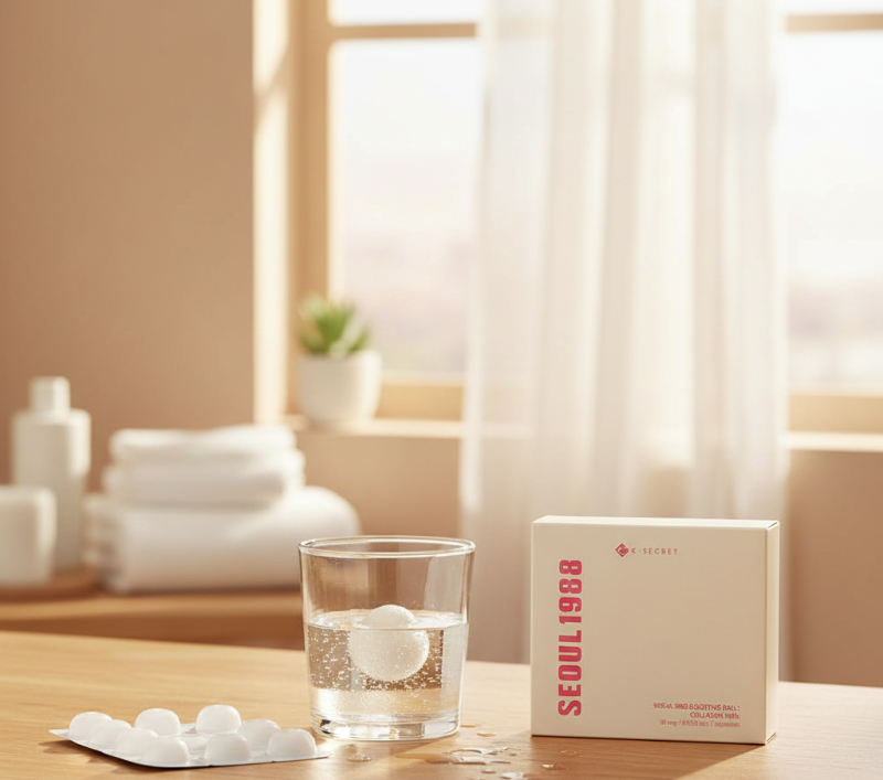 K-Secret Seoul 1988 Boosting Ball: Collagen 100% | Pure Hydrolyzed Collagen Ball | Freeze-Dried Booster for Hydration & Elasticity