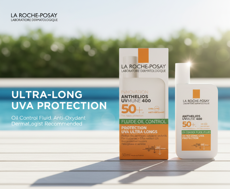 La Roche-Posay Anthelios UVMune 400 Oil Control Fluid SPF50+ | Mattifying Sunscreen for Oily & Sensitive Skin