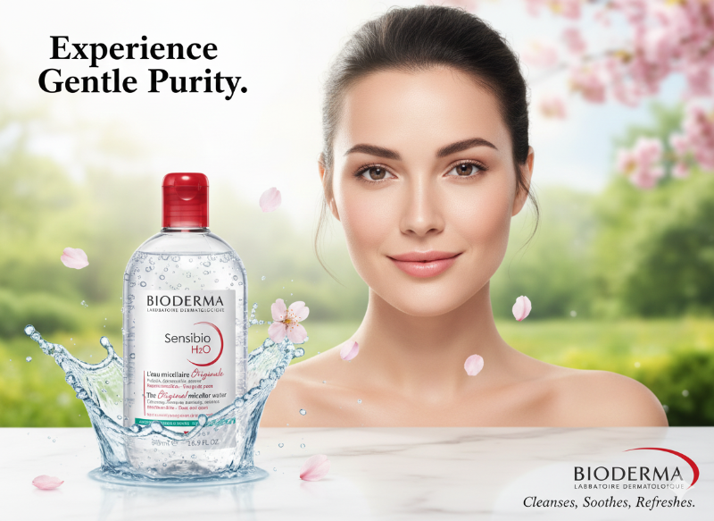 ماء ميسيلار بيوديرما سينسيبيو إتش تو أو - ماء ميسيلار رقم 1 في عُمان للبشرة الحساسة (500 مل)  Bioderma Sensibio H2O Micellar Water - Oman's No. 1 Micellar Water for Sensitive Skin (500ml)