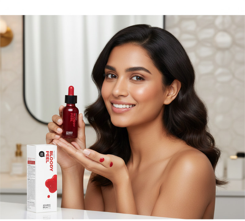 SKIN1004 Zombie Beauty Bloody Peel | 60-Second AHA BHA Peel | 17% Glycolic & Salicylic Acid Exfoliant | With Tomato & Beet Calming