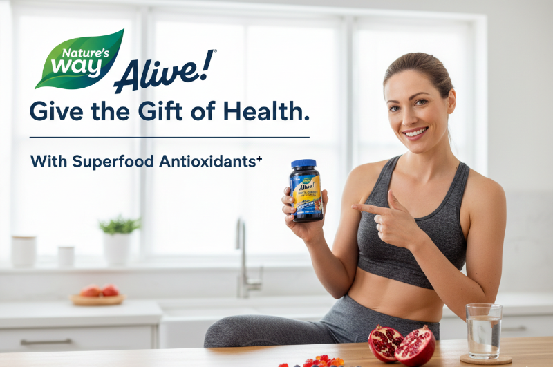 Nature’s Way Alive! Men's Gummy Multivitamin | Plant‑Based Gummies with B‑Vitamins & Antioxidants for Energy & Muscle Support