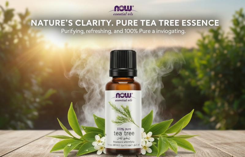 NOW Foods 100% Pure Tea Tree Oil | 100% Pure Melaleuca Alternifolia for Skin, Hair & Aromatherapy