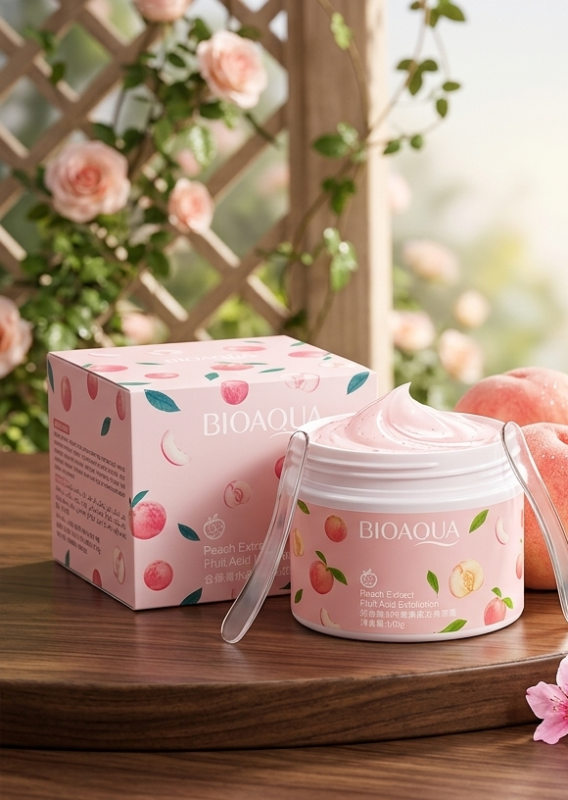 BIOAQUA Peach Extract Fruit Acid Exfoliation Gel 140g: Removes Dead Skin, Unclogs Pores & Brightens