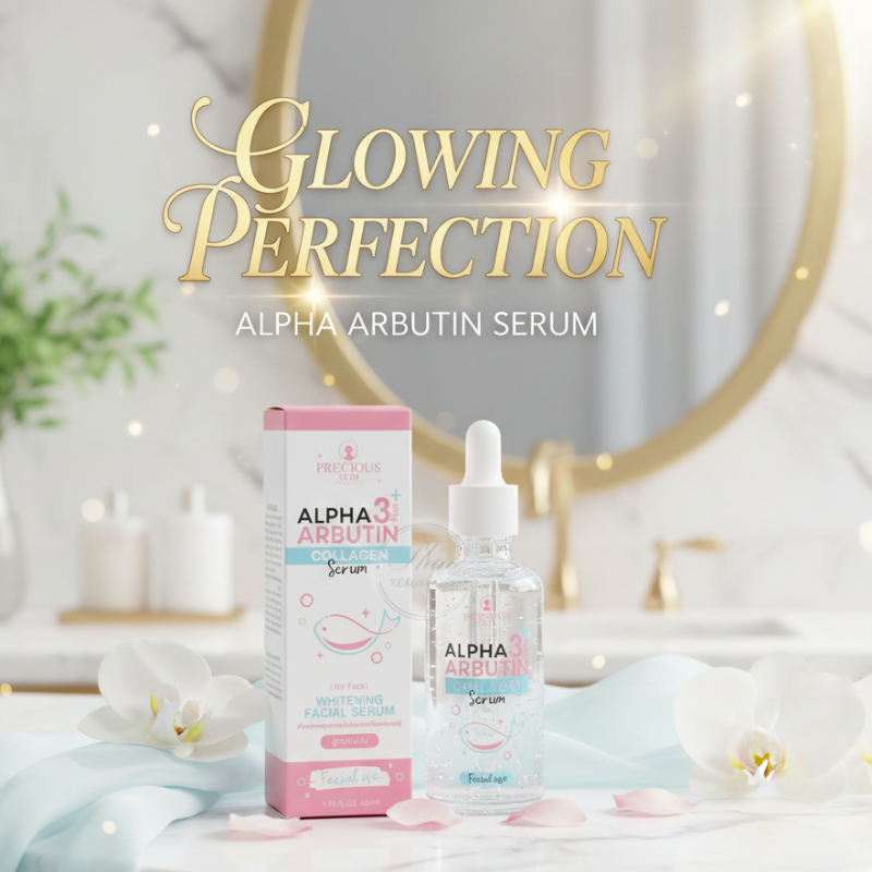 Precious Skin | Luminous Repair Serum with 3% Alpha Arbutin + Collagen | Dark Spot Corrector & Firming Treatment (50ml)