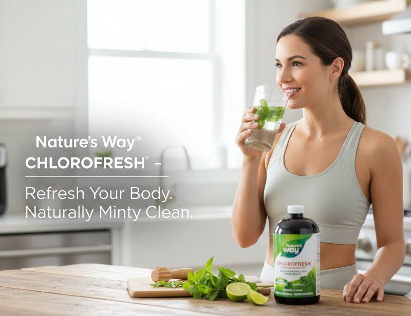 Nature’s Way Chlorofresh Liquid Chlorophyll | Mint Flavored Internal Detox & Antioxidant Support