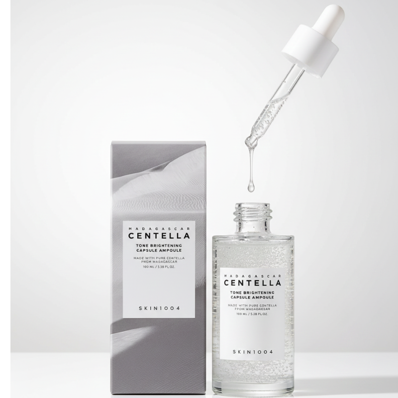 SKIN1004 Centella Tone Brightening Capsule Ampoule | 4% Niacinamide + 2% Tranexamic Acid | Micro-Bead Serum for Dark Spots & Uneven Tone