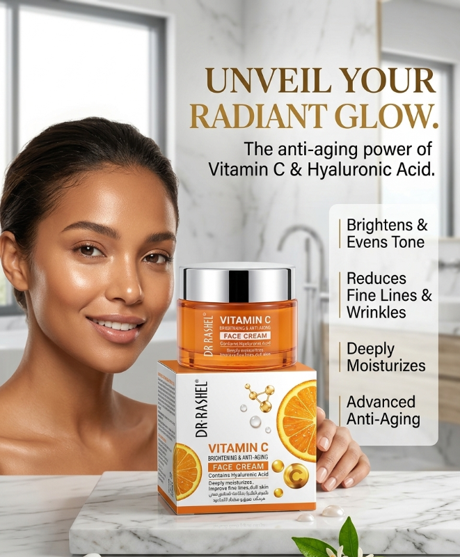 Dr. Rashel Vitamin C Brightening & Anti-Aging Night Cream: With Niacinamide – Promotes Collagen for Youthful Skin