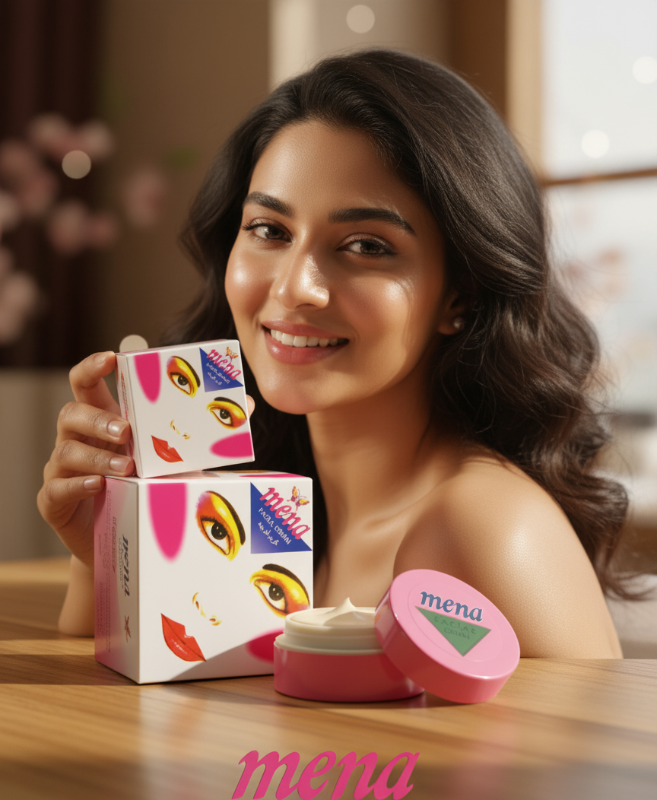 كريم مينا بيرل للوجه | تركيبة عشبية ثلاثية المفعول لتفتيح البشرة، علاج حب الشباب، وتصحيح البقع الداكنة   Mina Pearl Face Cream | Triple-Action Herbal Formula for Skin Brightening, Acne Treatment, and Dark Spot Correction