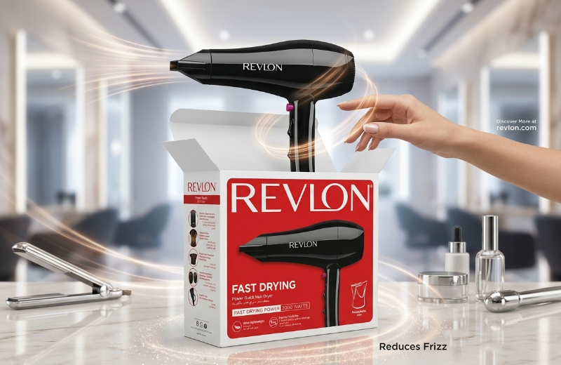 Quick Dry Hair Dryer 2000W: 3 Heat & 2 Speed Settings, Cool Shot, Smoothing Concentrator – Ultra Lightweight