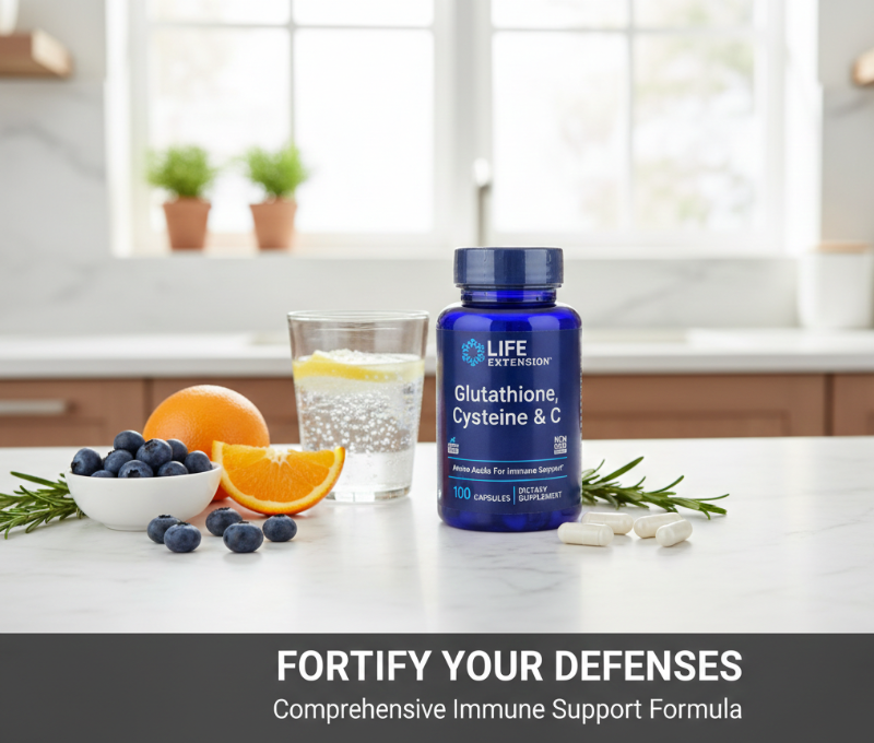 Life Extension Glutathione, Cysteine & Vitamin C | Intracellular Antioxidant & Liver Support