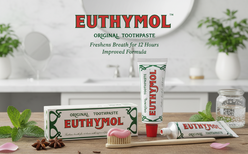 Euthymol Original Toothpaste – Classic British Antiseptic Toothpaste | Fluoride-Free, 12-Hour Fresh Breath | 100% Recyclable Tube