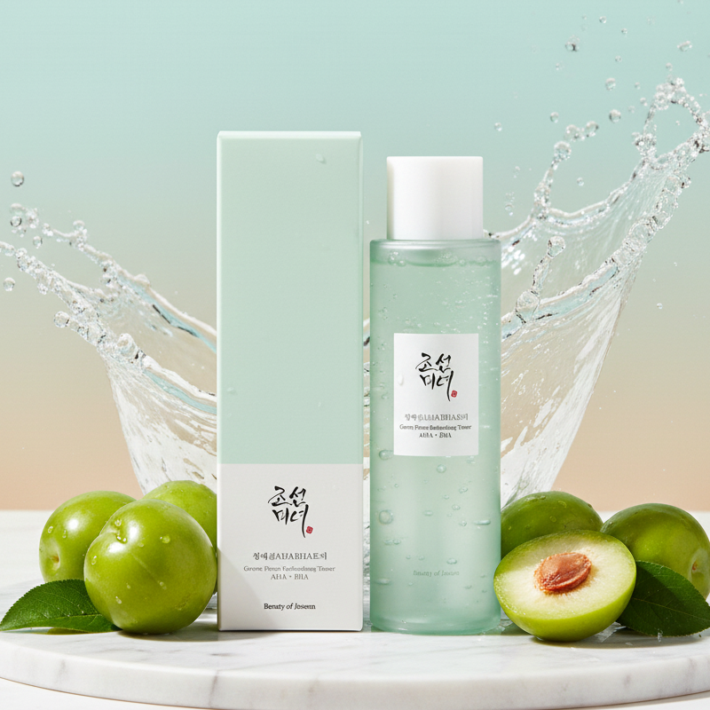 Beauty of Joseon Green Plum Refreshing Toner: AHA + BHA | 25% Green Plum Water + 2% Glycolic Acid | Gentle Daily Exfoliating Toner
