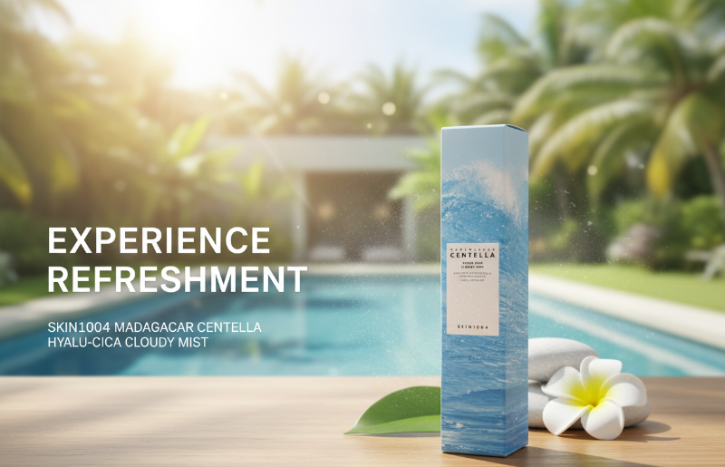 SKIN1004 مدغشقر سنتيلا هيالو-سيكا كلاودي ميست - رذاذ مرطب وملطف للوجه مع 5 أحماض هيالورونيك  SKIN1004 Madagascar Centella Hyalo-Cica Cloudy Mist - Hydrating and Soothing Facial Mist with 5 Hyaluronic Acids