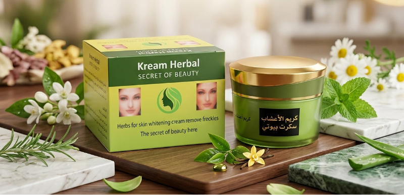 Kream Herbal Secret of Beauty: Natural Whitening Cream – Removes Freckles, Dark Spots & Treats Acne