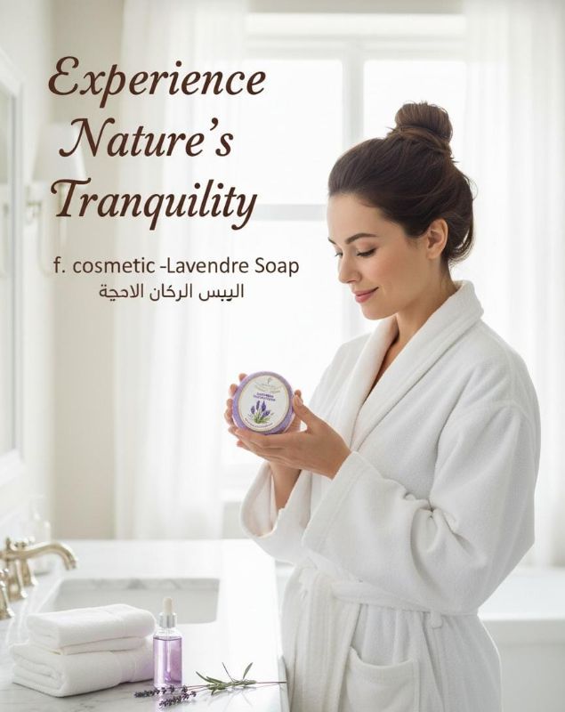 صابون الإسفنج باللافندر | صابون 2 في 1 مهدئ ومقشر  Lavender Sponge Soap | 2-in-1 Soothing and Exfoliating Soap