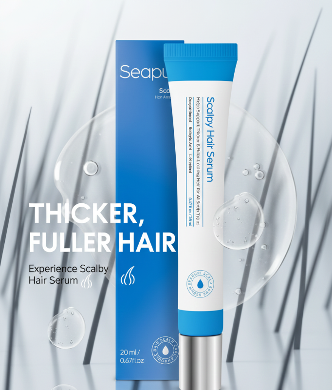 Seapuri Scalpy Hair Serum | Anti-Hair Loss Treatment Serum with Triple Rollerball for Scalp Health