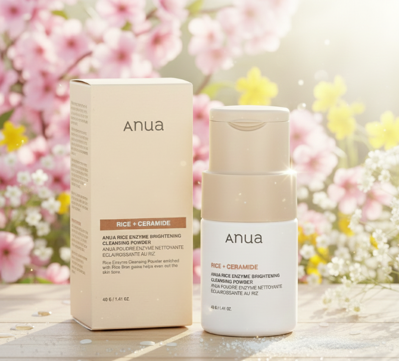 Anua Rice Enzyme Brightening Cleansing Powder | Powder-to-Foam Cleanser & Mask | Brightens & Refines Texture | 98.1% Purification – For Sensitive Skin