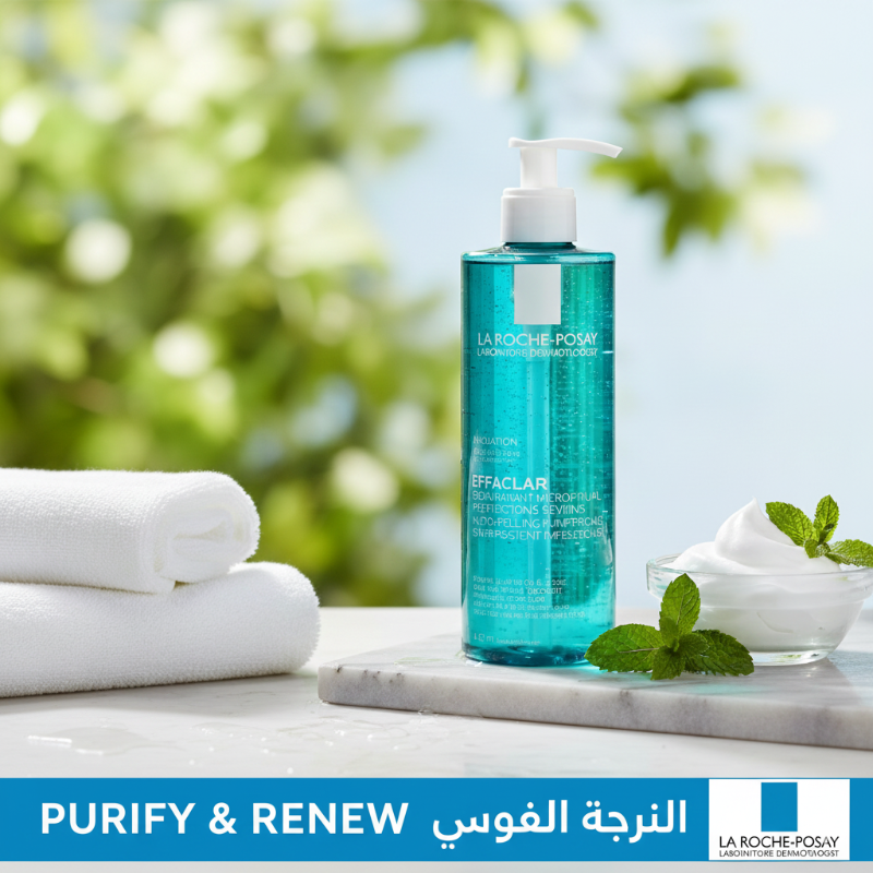 جل إيفاكلار مايكرو بيلينج المُنقّي من لاروش بوزيه - غسول مُقشّر مع ٢٪ حمض الساليسيليك وحمض الليبوهيدروكسي (LHA)  La Roche-Posay Effaclar Micro-Peeling Purifying Gel - Exfoliating Wash with 2% Salicylic Acid and Lipohydroxy Acid (LHA)