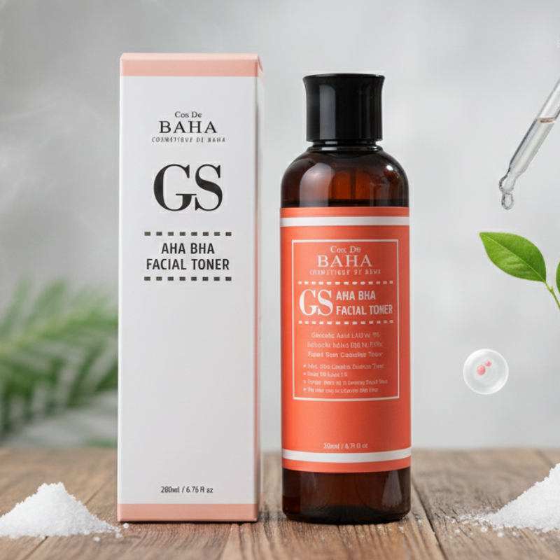Cos De BAHA GS AHA BHA Facial Toner | 7% Glycolic Acid + Niacinamide | Exfoliating Pore Clarifying Toner