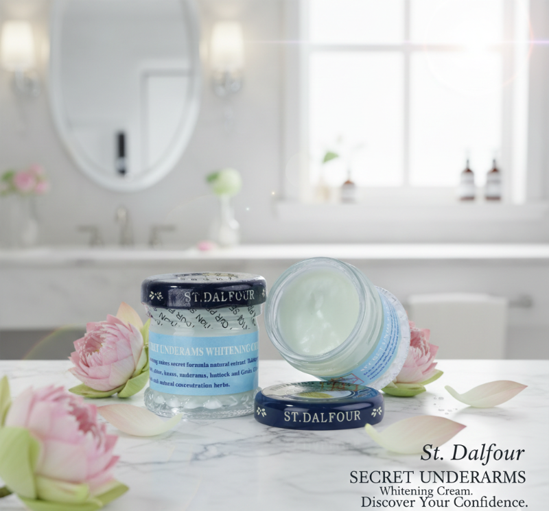 St. Dalfour Secret Underarm Whitening Cream | Natural Plant Extract & Vitamin E Cream for Sensitive Areas