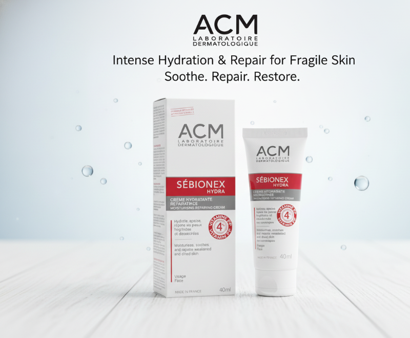 ACM Sébionex Hydra Repair Cream – Moisturizer for Sensitive & Weakened Skin | Niacinamide Barrier Repair | Fragrance-Free, Non-Comedogenic – 40ml