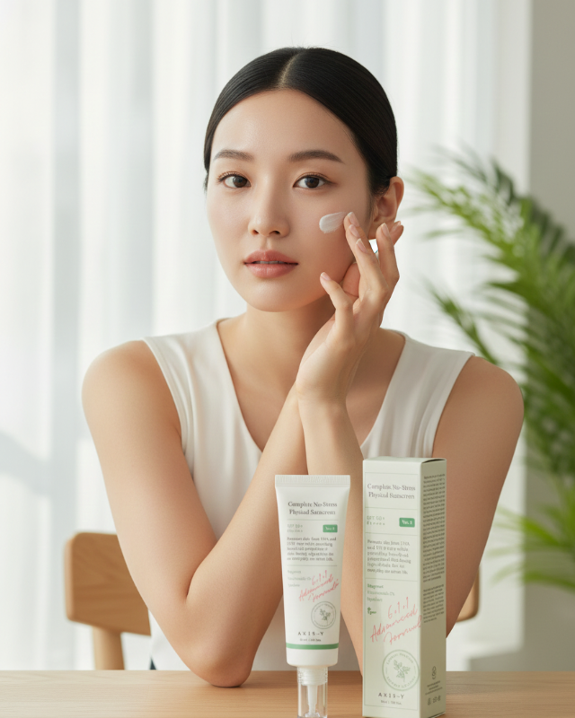 AXIS-Y Complete No-Stress Physical Sunscreen SPF 50+ PA++++ | Mineral Sunscreen with Niacinamide & SYN-Coll