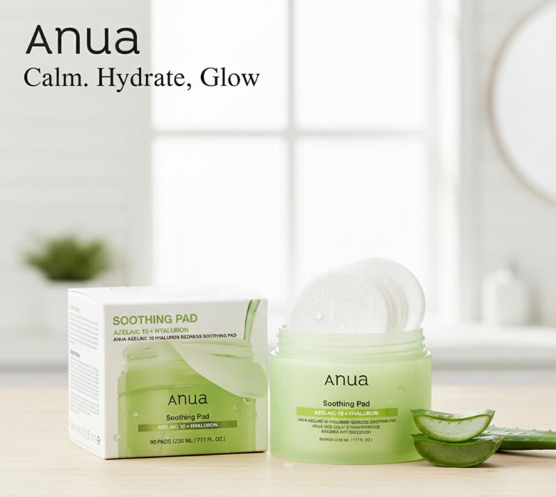 Anua Azelaic 10 Hyaluron Redness Soothing Pads | 10% Azelaic Acid + 7 Cica Complex | Clinically Tested for 88.85% Soothing | 90 Pads