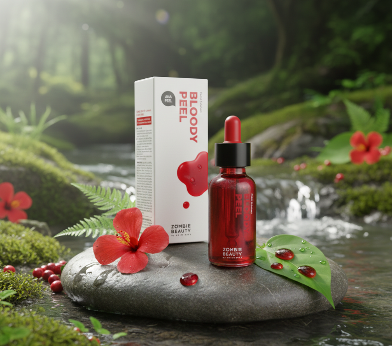 SKIN1004 Zombie Beauty Bloody Peel | 60-Second AHA BHA Peel | 17% Glycolic & Salicylic Acid Exfoliant | With Tomato & Beet Calming