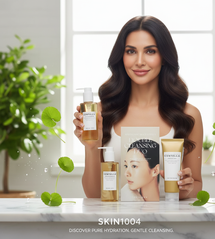 مجموعة SKIN1004 مدغشقر سنتيلا للتنظيف المزدوج - زيت ورغوة مهدئة لجميع أنواع البشرة  
SKIN1004 Madagascar Centella Double Cleansing Kit - Soothing Oil and Foam for All Skin Types