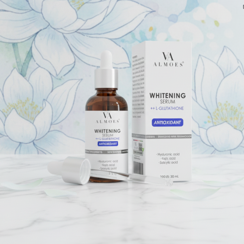 ALMOES Whitening Serum | L-Glutathione + Kojic Acid + Salicylic Acid | Skin Brightening & Hyperpigmentation Treatment