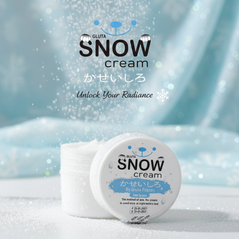 Gluta Frozen Snow Cream – Japan Formula Skin Brightening Vitamin Powder | Glutathione, Vitamin C, Arbutin | Mix-With-Lotion Treatment (Exp: July 2027)
