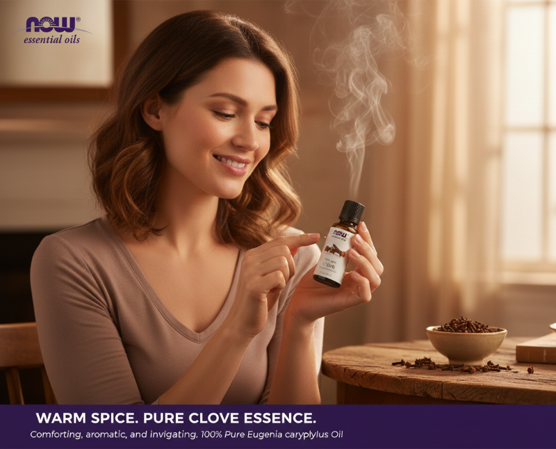 NOW Foods 100% Pure Clove Essential Oil | Steam-Distilled for Aromatherapy & Topical Comfort