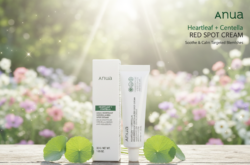 Anua Heartleaf Centella Red Spot Cream – Korean Soothing Cream for Sensitive Skin | Targets Redness & Irritation | Non-Comedogenic, Fragrance-Free