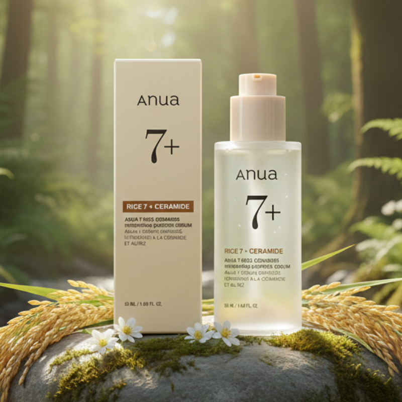 Anua 7 Rice Ceramide Hydrating Barrier Serum | 7 Rice Extracts + Ceramides + 3% Niacinamide | Hydrating & Brightening Barrier Repair Serum
