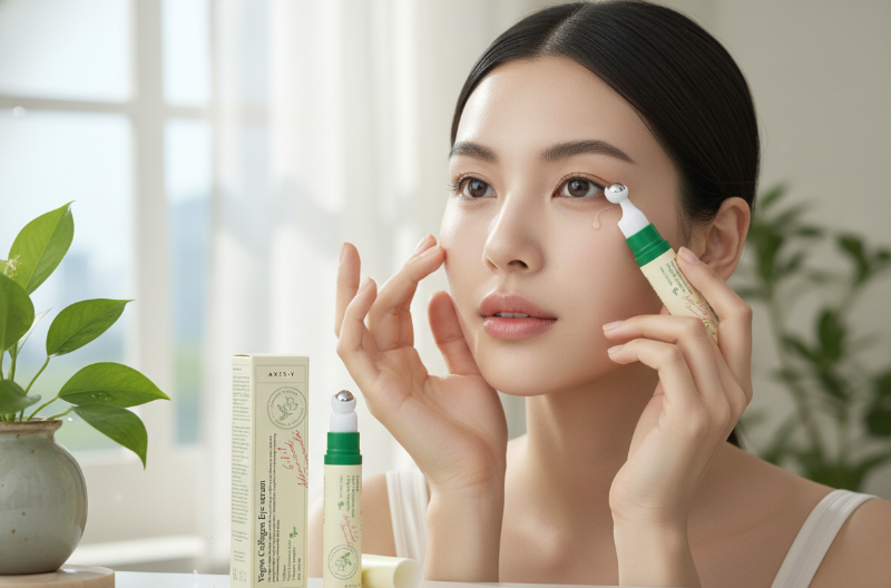 AXIS-Y Vegan Collagen Eye Serum | Wrinkle-Reducing Eye Treatment with CoolTouch Applicator