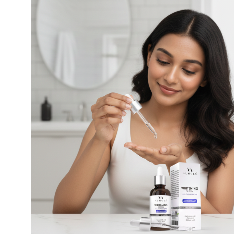 ALMOES Whitening Serum | L-Glutathione + Kojic Acid + Salicylic Acid | Skin Brightening & Hyperpigmentation Treatment