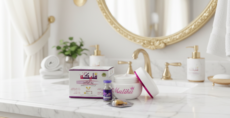 Malika Pro-Collagen 3-in-1 Cream: With Glutathione Serum & Vitamin E Capsule